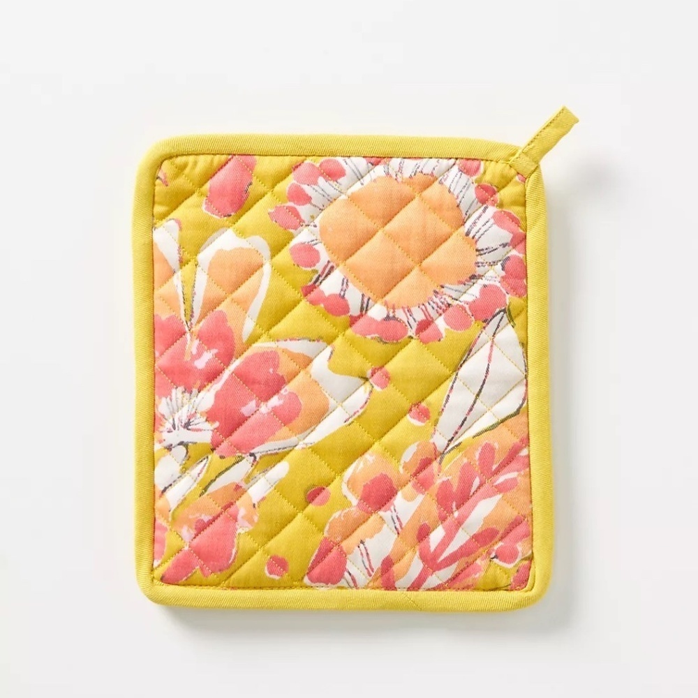 NWT Anthropologie Vera Sunshine Pot Holder Oven Mitt
